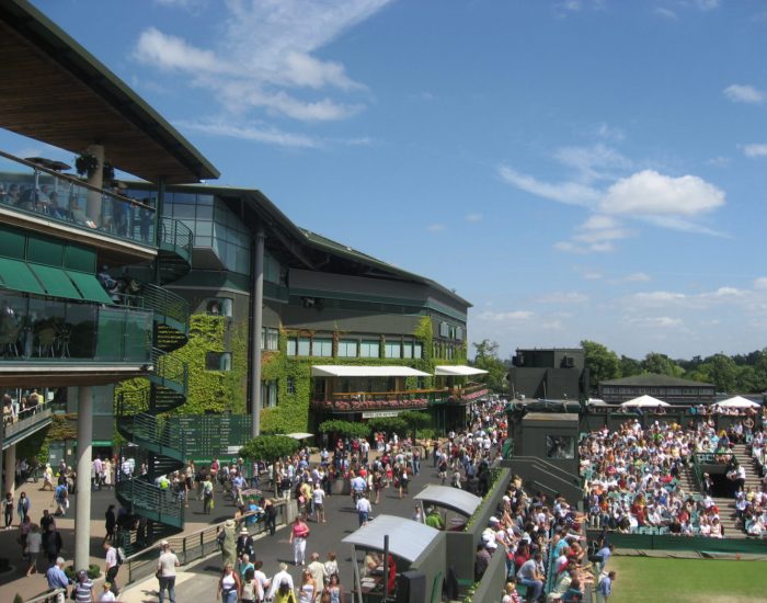 Outside Wimbledon courts