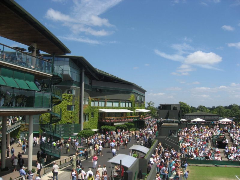 Outside Wimbledon courts