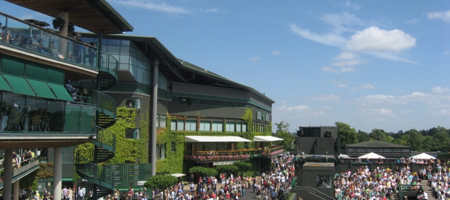 Outside Wimbledon courts